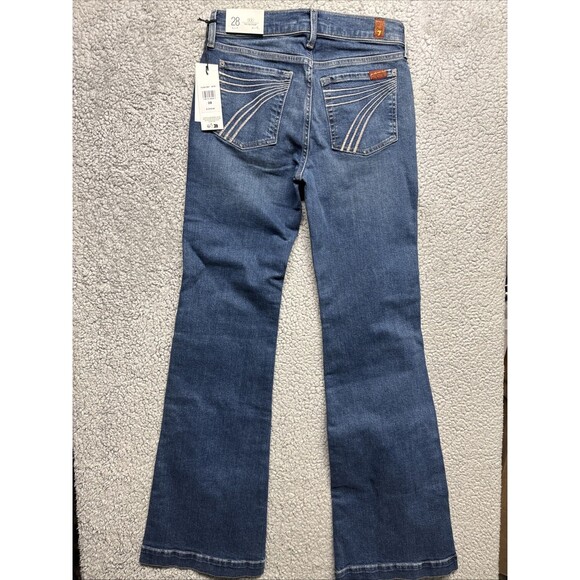 7 For All Mankind Denim - 7 For All Mankind Dojo Jeans Womens 28 Blue Flare Leg Stretch Denim 7U451767 NWT